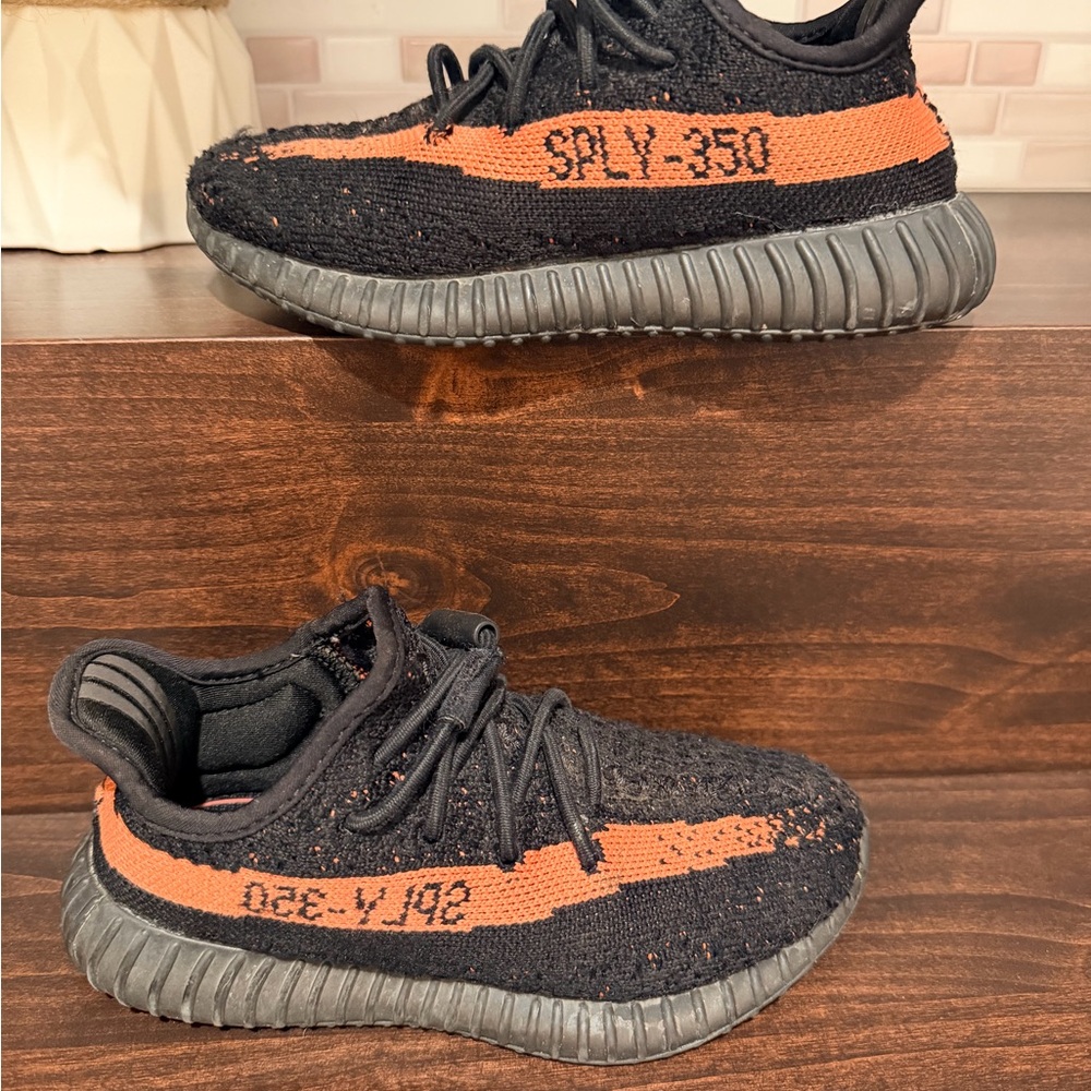 Yeezy Kids Sneakers in Black and Orange